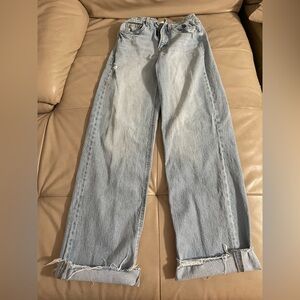 Altar'd State Light Blue Straight-Leg Jeans